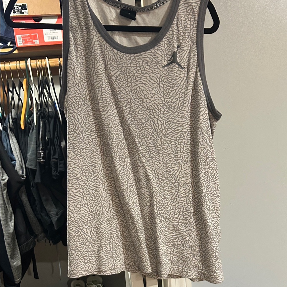 Jordan Gray Patterned Men's Tank Top